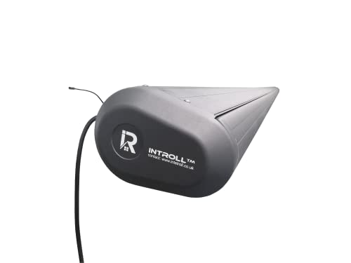 INTROLL INT500 - Tenda da sole elettrica retrattile, motorizzata per giardino, patio, con telecomando, in lega di alluminio antiruggine, tessuto acrilico/poliestere per resistenza all'acqua e al vento