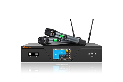 IDOlpro IP-300 Touch Screen Monitor Professional Digital Amplifier Equipped with Dual Wireless Microphones, DSP Sound Professor, Bluetooth, Optical/HDMI/Bluetooth/Sub Output New