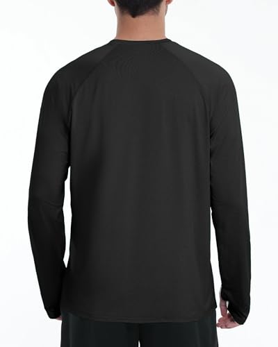 Roadbox UPF 50+ Mens Swim Shirts, Long Sleeve Sun Protection Fishing Rash Guard, Quick Dry UV Hiking Shirt with Thumbhole2