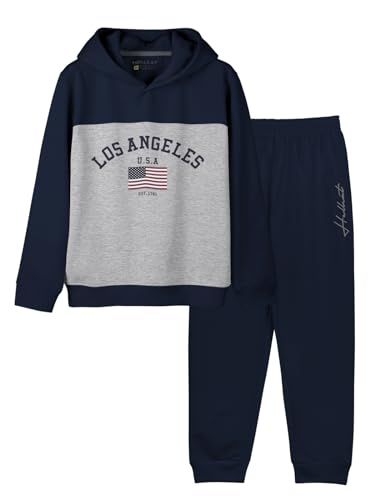 Image of HELLCAT Trendy Printed Cotton Blend Hoodie T-shirt Jogger Trackpant Clothing Set for Boys - Pack of 1