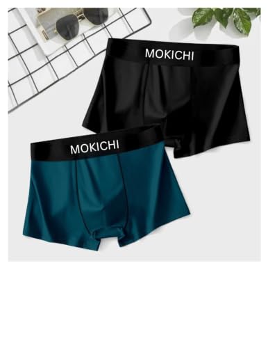 Image of Men's Ice Silk Boxer Briefs Pack of 2 | Ultra Soft Breathable Stretch Trunks | Moisture-Wicking Quick Dry Innerwear