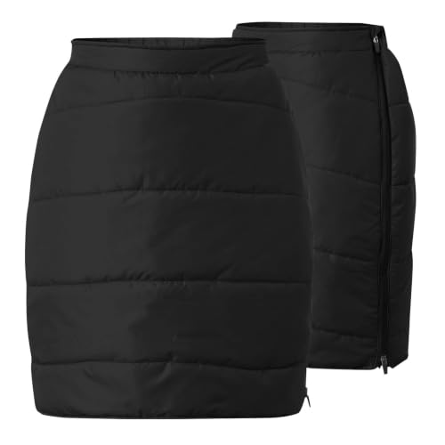 Black Quilted Cotton Mini Skirt