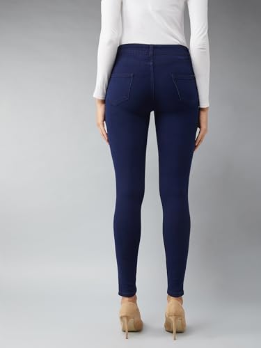 Image of Dolce Crudo Women's Skinny Fit High Rise Cropped Length Stretchable Denim Jeans