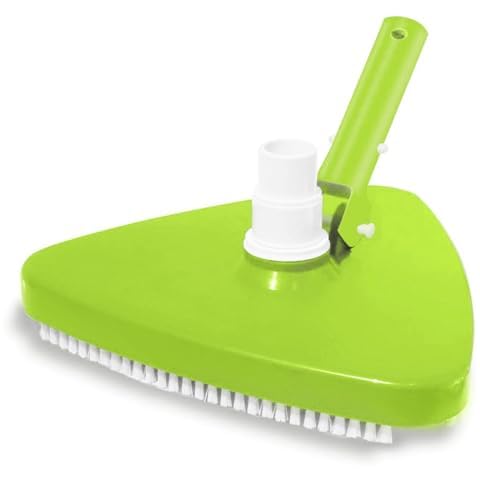 CREPRO Triangular Vinyl Pool Vacuum Head, Weighted Swimming Pool Vacuums for Above Ground & Inground Pools (Green) Cover