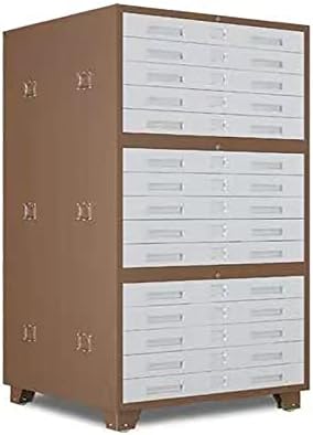Tyewomiy Blueprint Storage Cabinet, Drawing File Steel Cabinet, 24x36inch Engineering Drawing Storage Cabinet (Color : CoffeeWhite, Size : 39.37x27.55x68.5in)