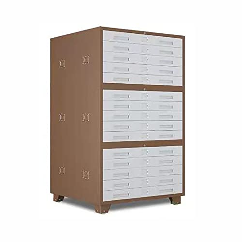 Tyewomiy Blueprint Storage Cabinet, Drawing File Steel Cabinet, 24X36Inch Engineering Drawing Storage Cabinet (Color : Coffeewhite, Size : 39.37X27.55X68.5In) #TOP2
