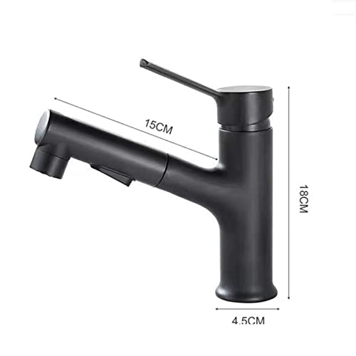 Robinet mitigeur double mode avec douchette extractible noire