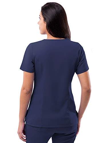 Adar Pro Scrubs For Women - Elevated V-Neck Scrub Top - P4212 - Navy - M #TOP1