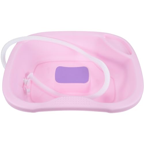 GOOHOCHY Portable Shampoo Basin for Bedside Hair Washing Basin with Cushion Support for Elderly and Pregnant Women