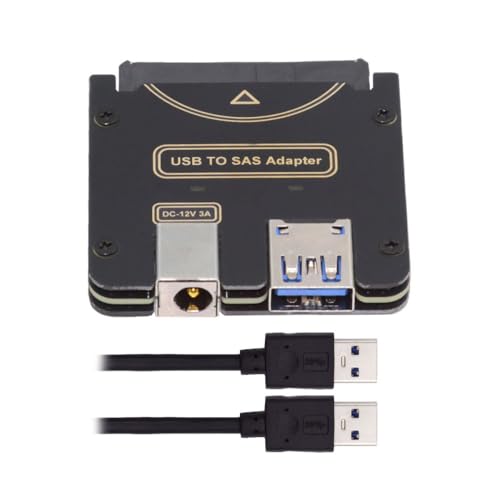 cablecc SFF-8482 SAS 29Pin to 5Gbps USB 3.0 Hard Drive RAID Adapter with Chipset and Power Connector (Requires 12V/3A Power Supply)