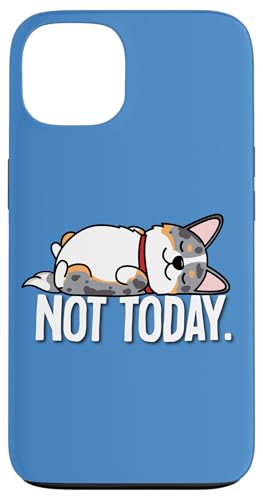 Mens Womens Kids Not Today Nap Cardigan Blue Merle Corgi Dog �X�}�z�P�[�X iPhone 13 �p