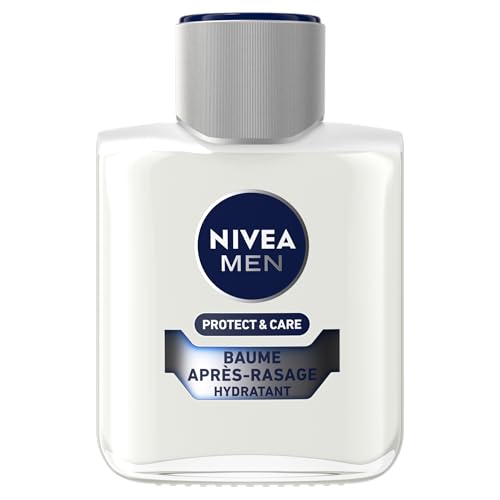 NIVEA MEN Protect & Care Baume Après-Rasage Hydratant (1 x 100 ml), Soin Après-Rasage enrichi en Vitamine E & Aloe Vera, Soin visage pour homme apaisant