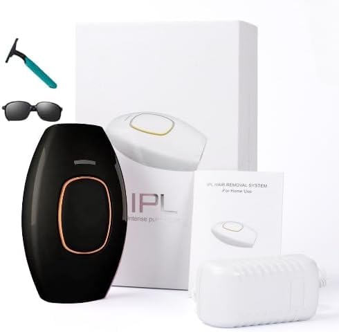 Ipl Laser Hair Removal Handset Portable with 5 Energy Gears for Body Face Bikini Gifts for Women and Men (Black)