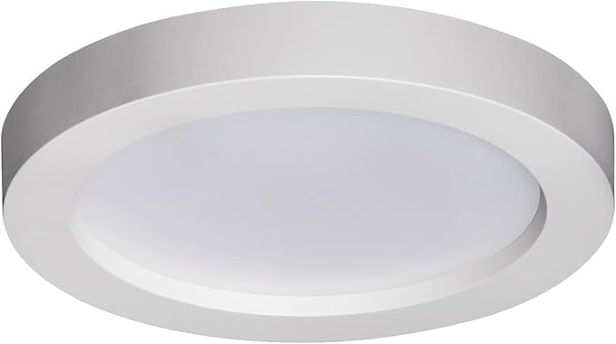 Image of Binyamin 12W Round LED Wall Downlight, 6500K Cool Day Light, Slim Surface Mount Ceiling & Wall Light, Easy Push‑Fit Installation, Polycarbonate Decorative Downlighter for Home, (Modern Oval)