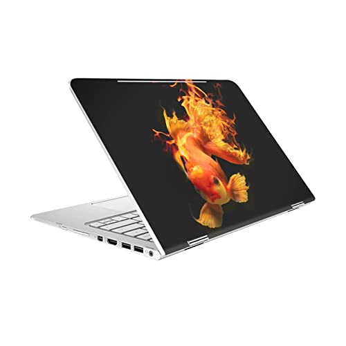 Peau Autocollant HP Spectre Pro X360 G2 Poisson-Feu Vinyle pour Protéger des Rayures
