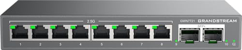 Switch Grandstream GWN7721 8 Portas GbE, 2 Portas 10G SFP+