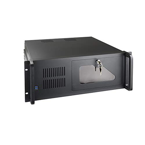 Tooq RACK-406N-USB3 - Custodia per computer (per rack 19'4U, chiusura anteriore con formato ATX con chiave, 2 x USB 3.0)