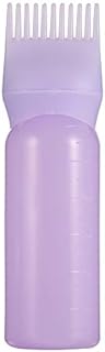 Root Comb Applicator Bottle, Empty Bottle Styling Tool Dyeing Shampoo Bottle, Hair Dye Applicator Brush Bottles Dyeing Shampoo Bottle(Purple)