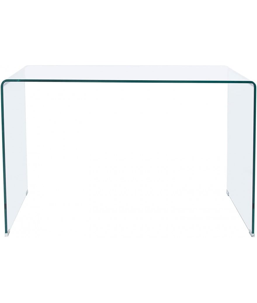 PEGANE Table de Bureau rectangulaire en Verre - Longueur 120 x Profondeur 70 x Hauteur 74 cm
