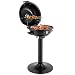 Outopee Electric BBQ Grill, Portable Removable Stand Barbecue Grill with Double Layer Design, Detachable Pull-out Drip Tray for Kitchen Garden Patio Balcony Outdoor & Indoor Use, 1600W, Black