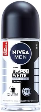 NIVEA MEN Desodorante Antitranspirante Roll On Invisible Black & ...