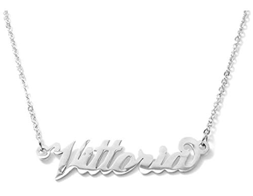 Flowers Collana Vari Nomi in Acciaio lucidissimo. Girocollo Collana con Nome Donna per Essere Sempre al Top. Scegli Il Tuo per Un Ottima Idea Regalo