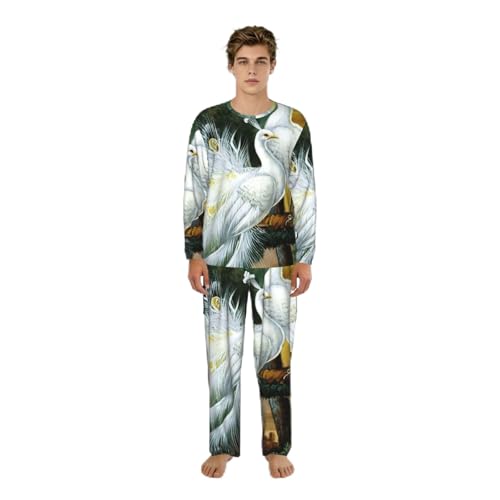 Pyjama homme à manches longues confortable contre le froid nuit