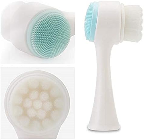 CETC® Deep Pore Cleaning Face Cleansing Exfoliating Brush Facial Wash Massage Soft Scrubber Bamboo Fiber Double Sided