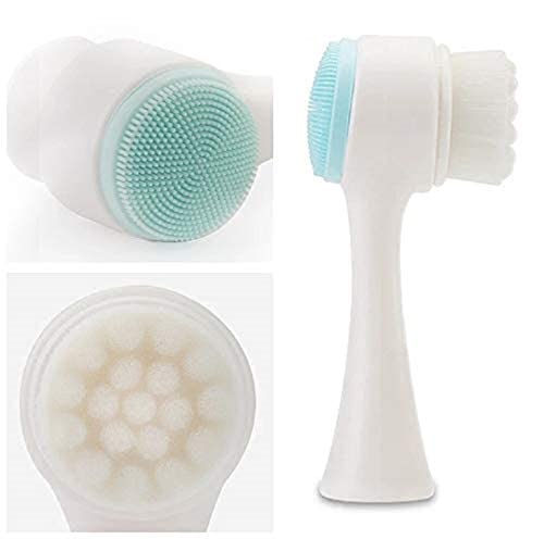CETC® Deep Pore Cleaning Face Cleansing Exfoliating Brush Facial Wash Massage Soft Scrubber Bamboo Fiber Double Sided