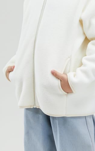 Kids Hooded Fleece Jacket Boys Girls Full Zip Hoodie Toddler Coat 3-12Years4