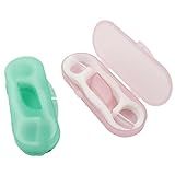 Coufce Travel Dental Floss Picks Professional Teeth Cleaning Tool Portable Flosser Dispenser with Toothpicks Includes 2 Storage Cases(20Pcs)