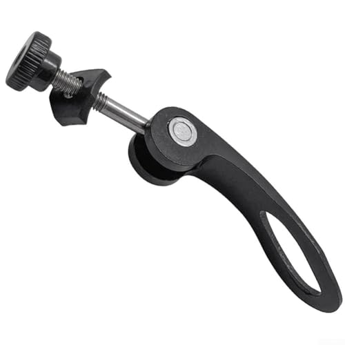 M5 Bicycle Quick Release Seat Post Clamp Skewer Bolt Clip Screw Aluminum Alloy Black 5mm Diameter Lightweight Easy Adjust Seat Height for Bike Scooter(M5X45mm)