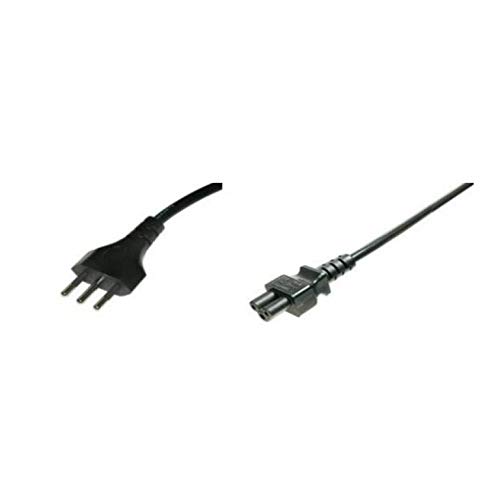 Link Lkc510 Cavo Alimentazione Spina Italiana Tripolare 10A - Presa Compaq Tripolare C5 Mt 1