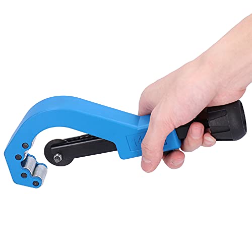Image of PVC Tube Cutter Quick Scissor Tool, Pipe Cutting Tool with Double Rollers, Adjustable Gear Position for PVC Plastic PE Water Copper Aluminum Alloy Stainless Steel Pipes, Compact an (The cutting knife