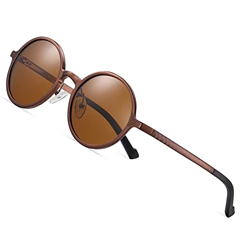 Men's Retro Sunglasses Round Vintage Polarized Design