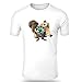 Produktbild Skoda Ice Age Scrat T-Shirt Logo Clipart Herren CAR Auto Tee TOP SCHWARZ WEIß Short Sleeves Present Christmas (L, Weiß)