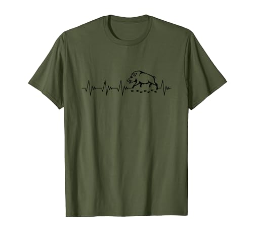 Caza de jabalíes Heartbeat Camiseta