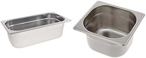 Vogue K934 Stainless Steel 1/3 Gastronorm Pan 5.7Ltr/150mm Deep Food Container, Silver
