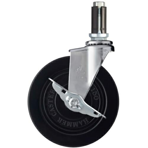 Hammer Pipe Insert Swivel Rubber Wheel 5.9 inches (150 mm) Diameter 0.8-0.9 inches (21-23 mm) with SP 4155EU-R150
