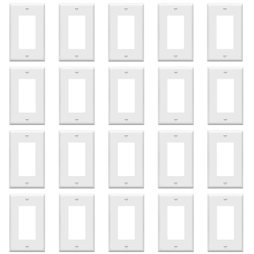 Couvercle d'interrupteur blanc brillant lot de 20 pour harmoniser votre salon - 2
