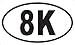 8K Oval Sticker