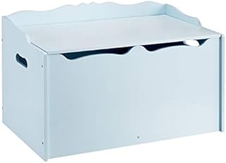 Amazon Basics Wooden Toy Box, Blue