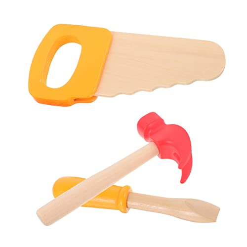 Vaguelly 2 Conjuntos brinquedos de marcenaria banco de libra e torneira crianças martelando brinqued