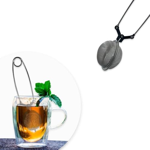 Infusor De Chá Inox Coador Peneira Ervas Difusor com Cabo