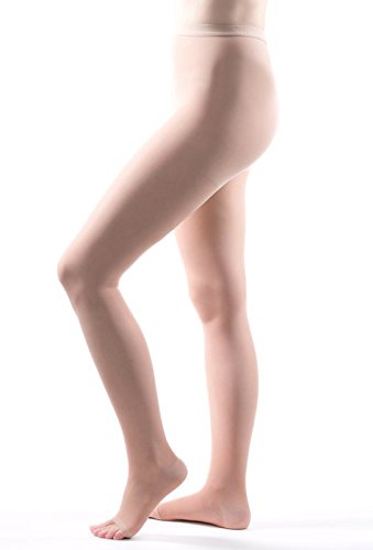 Allegro Compression Hosiery20-30 mmHg Essential 32 Sheer Open Toe Pantyhose