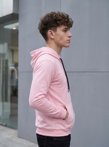 Image of HOODMASTER Unisex Fleece Hoodie Sweatshirt with Pockets Full Sleeves Regular Fit Solid Pattern Hooded Neck and Standard Length | Hoodies for Men & Women