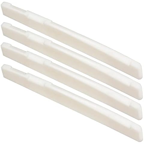 Miwayer 6 String Acoustic Guitar Bone Saddle, Guitar Bridge Saddles, Cut from Whole Bones, 72x3x9mm (6 String 72mm Acoustic Saddle 4 Pack) Cover
