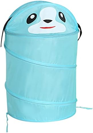 Asakkura Collapsible Laundry Hamper Toy Storage Folding Laundry Hamper Storage Bucket Sky-blue Animal D34 Storage Basket Spring Steel Wire Laundry Hamper Sundries Storage Holder