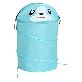Asakkura Collapsible Laundry Hamper Toy Storage Folding Laundry Hamper Storage Bucket Sky-blue Anima