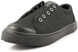 LaforstCourtney 3346 Womens Sunbrella Slip Resistant Waitress Server Slip On Flat (9) Black